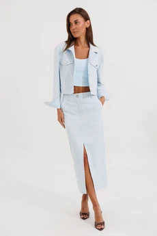 Костюм с юбкой 1178 голубой V&N fashion