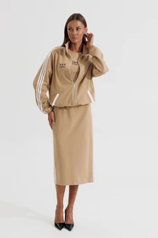 Костюм с платьем 1184 бежевый V&N fashion