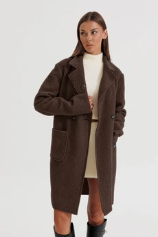 Пальто 1197-1 шоколад V&N fashion
