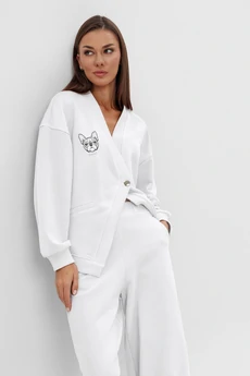 Костюм брючный 1201 белый V&N fashion