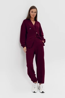 Костюм брючный 1201 бордовый V&N fashion