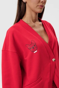 Костюм брючный 1201 красный V&N fashion