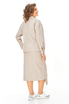 Костюм с юбкой 1245 бежевый VI ORO