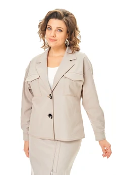 Костюм с юбкой 1245 бежевый VI ORO