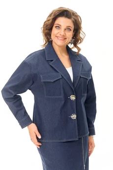 Костюм с юбкой 1245 деним VI ORO