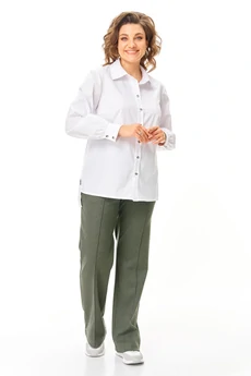 Костюм брючный 1246 оливка VI ORO