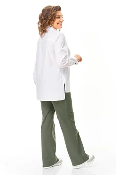 Костюм брючный 1246 оливка VI ORO