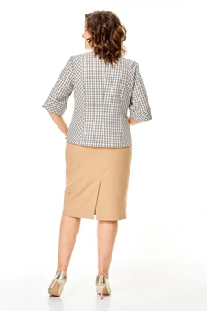 Костюм с юбкой 1247 бежевый VI ORO