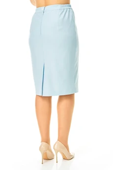 Костюм с юбкой 1247 голубой + однотон VI ORO