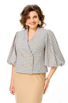 Костюм с юбкой 1248 бежевый VI ORO