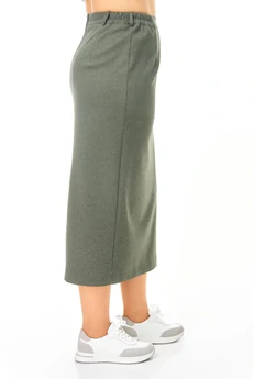 Костюм с юбкой 1249 оливка VI ORO