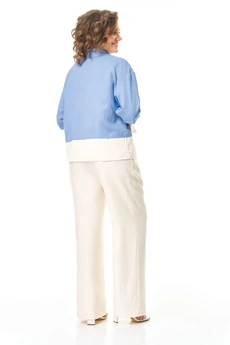 Костюм брючный 1251 голубой VI ORO