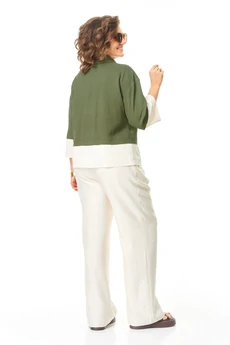 Костюм брючный 1251 оливка VI ORO