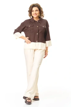 Костюм брючный 1251 шоколад VI ORO