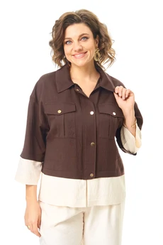 Костюм брючный 1251 шоколад VI ORO