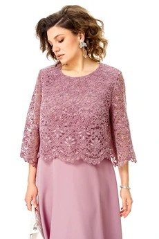 Платье 1253 пфльная роза VI ORO