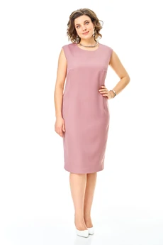 Костюм с платьем 1254 пыльная роза VI ORO