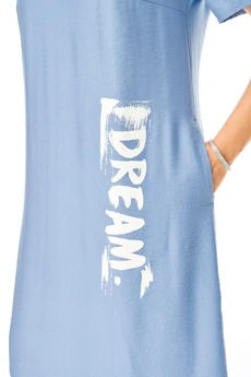 Костюм с платьем 1256 голубой + молоко VI ORO