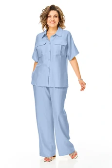 Костюм брючный 1257 голубой VI ORO