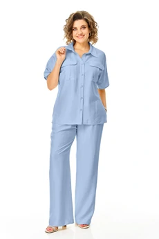 Костюм брючный 1257 голубой VI ORO