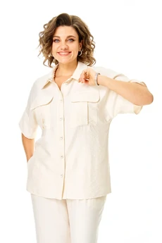 Костюм брючный 1257 молоко VI ORO