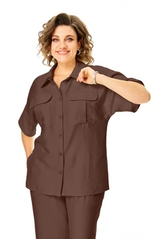 Костюм брючный 1257 шоколад VI ORO