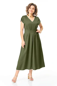 Платье 1258 оливка VI ORO