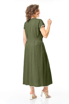Платье 1258 оливка VI ORO