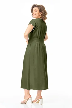 Платье 1258 оливка VI ORO
