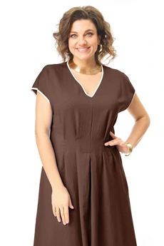 Платье 1258 шоколад VI ORO