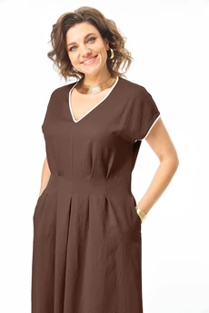 Платье 1258 шоколад VI ORO
