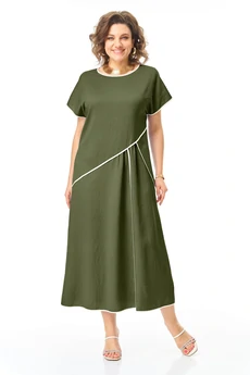 Платье 1260 оливка VI ORO