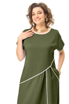 Платье 1260 оливка VI ORO