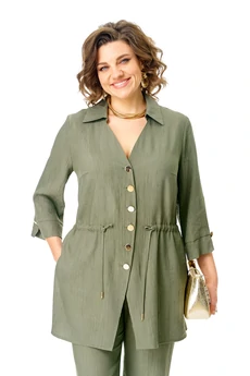 Костюм брючный 1261 оливка VI ORO