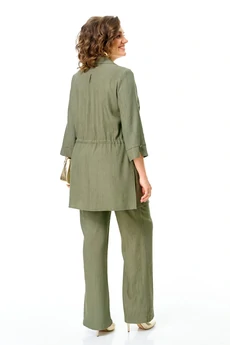 Костюм брючный 1261 оливка VI ORO