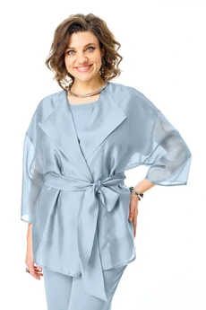 Костюм брючный 1262 голубой дым VI ORO