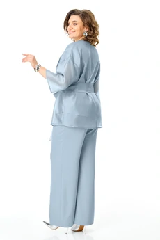 Костюм брючный 1262 голубой дым VI ORO