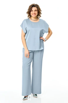 Костюм брючный 1262 голубой дым VI ORO