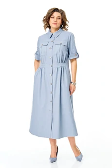 Платье 1263 голубой дым VI ORO