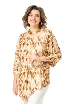 Костюм брючный 1264-1 облака+луковки VI ORO