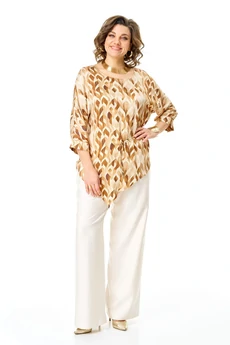 Костюм брючный 1264-1 облака+луковки VI ORO