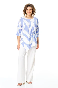 Костюм брючный 1264-1 облака+молоко VI ORO