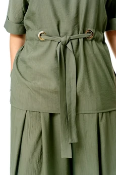 Костюм брючный 1267 оливка VI ORO