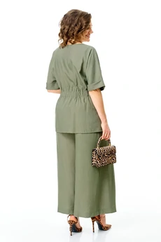 Костюм брючный 1267 оливка VI ORO