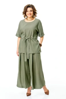 Костюм брючный 1267 оливка VI ORO