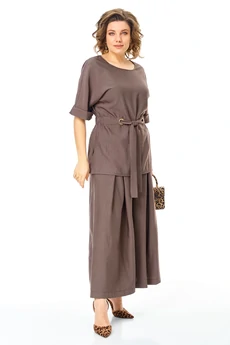 Костюм брючный 1267 шоколад VI ORO