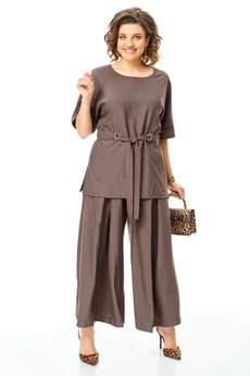 Костюм брючный 1267 шоколад VI ORO