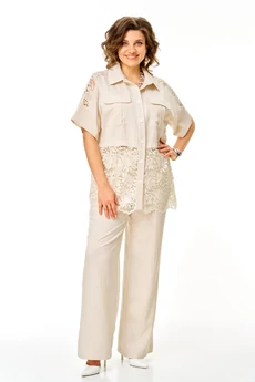 Костюм брючный 1271 молоко VI ORO