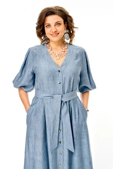 Платье 1275 голубой VI ORO