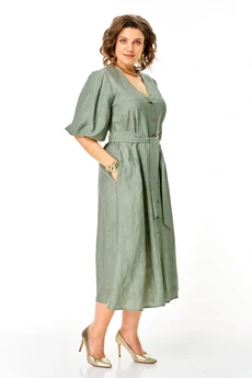 Платье 1275 оливка VI ORO